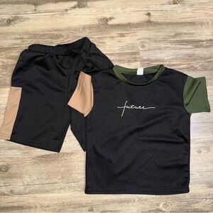 SHEIN Boys Short Set Outfit | Matching T-Shirt & Shorts | Kids Casual Summer